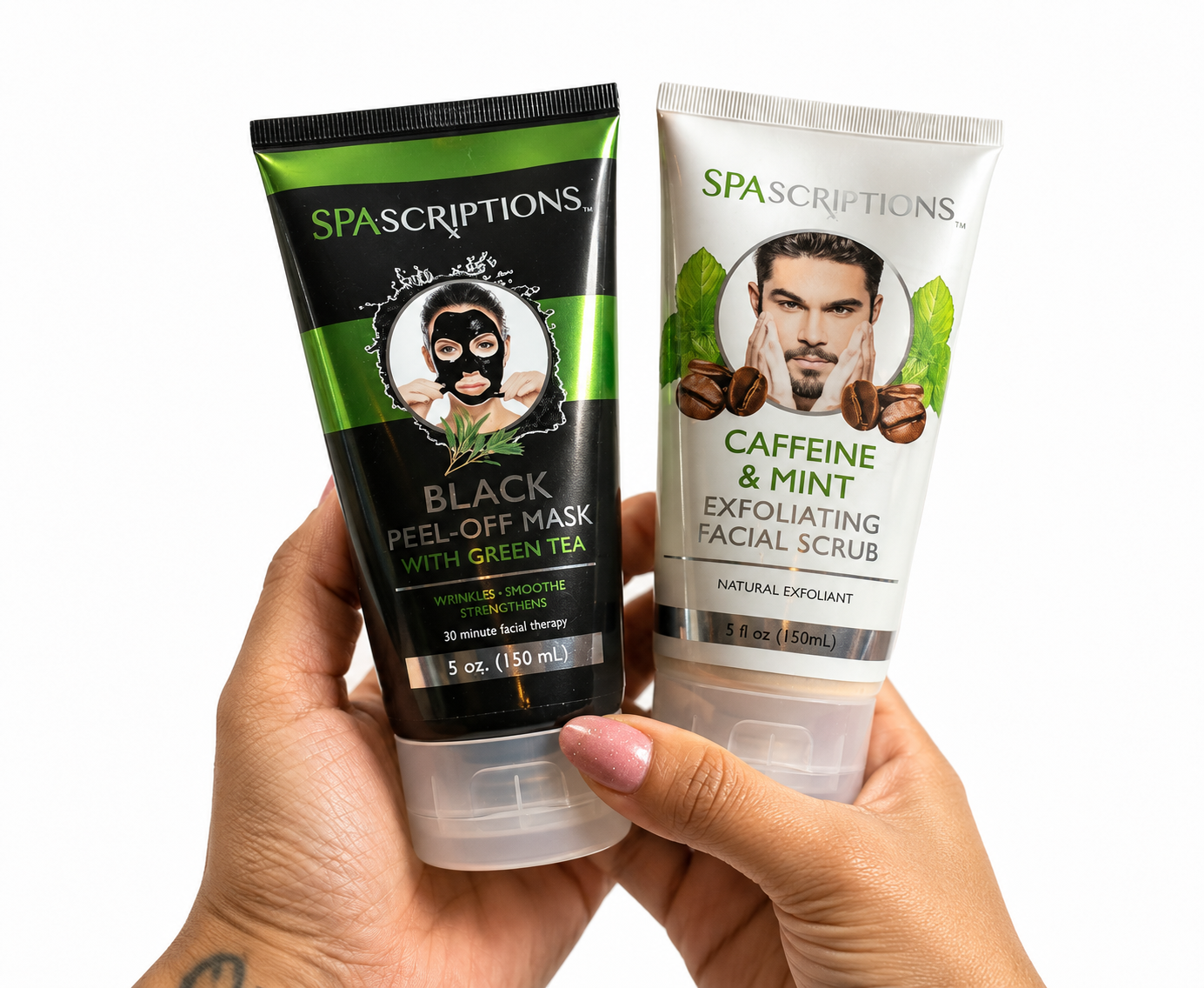 SpaScriptions Facial Scrub + Peel Off Mask Set
