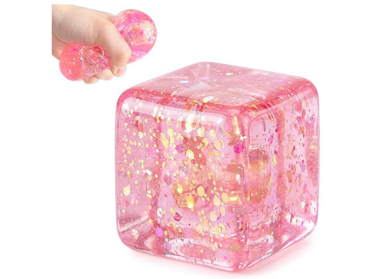 Squishy Vibe Glitter Cube
