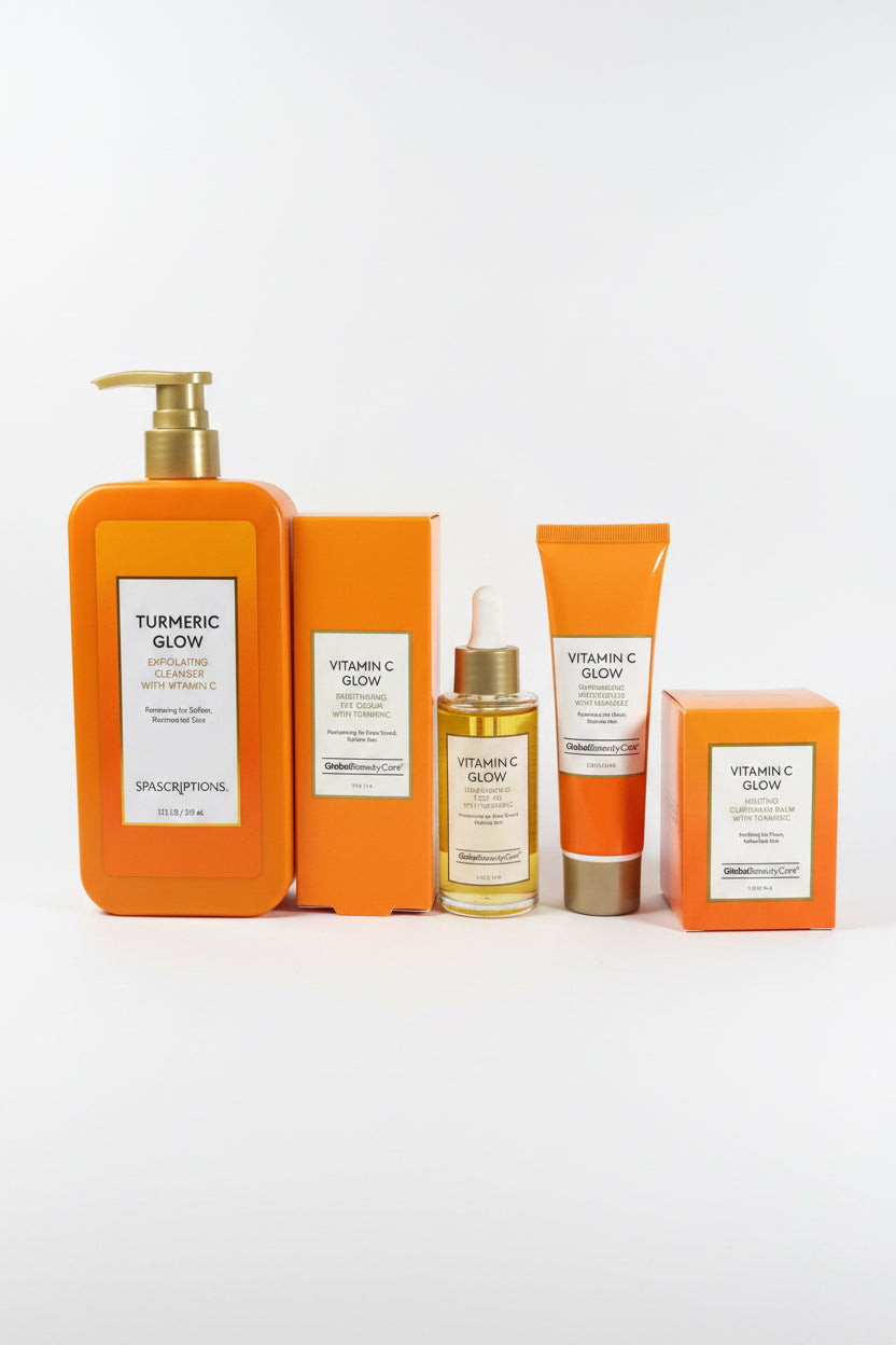 SpaScriptions Turmeric + GBC Vitamin C Glow Skincare Line Set
