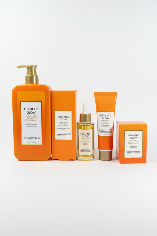 SpaScriptions Turmeric + GBC Vitamin C Glow Skincare Line Set