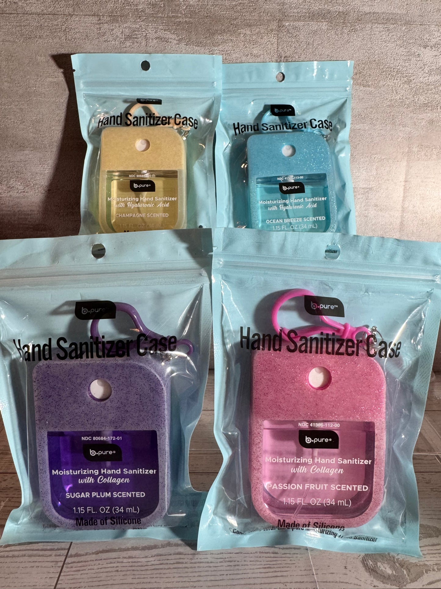 B Pure Glitter Hand Sanitizers + Case