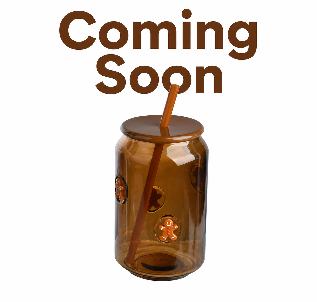 Gingerbread Man Glass Tumbler
