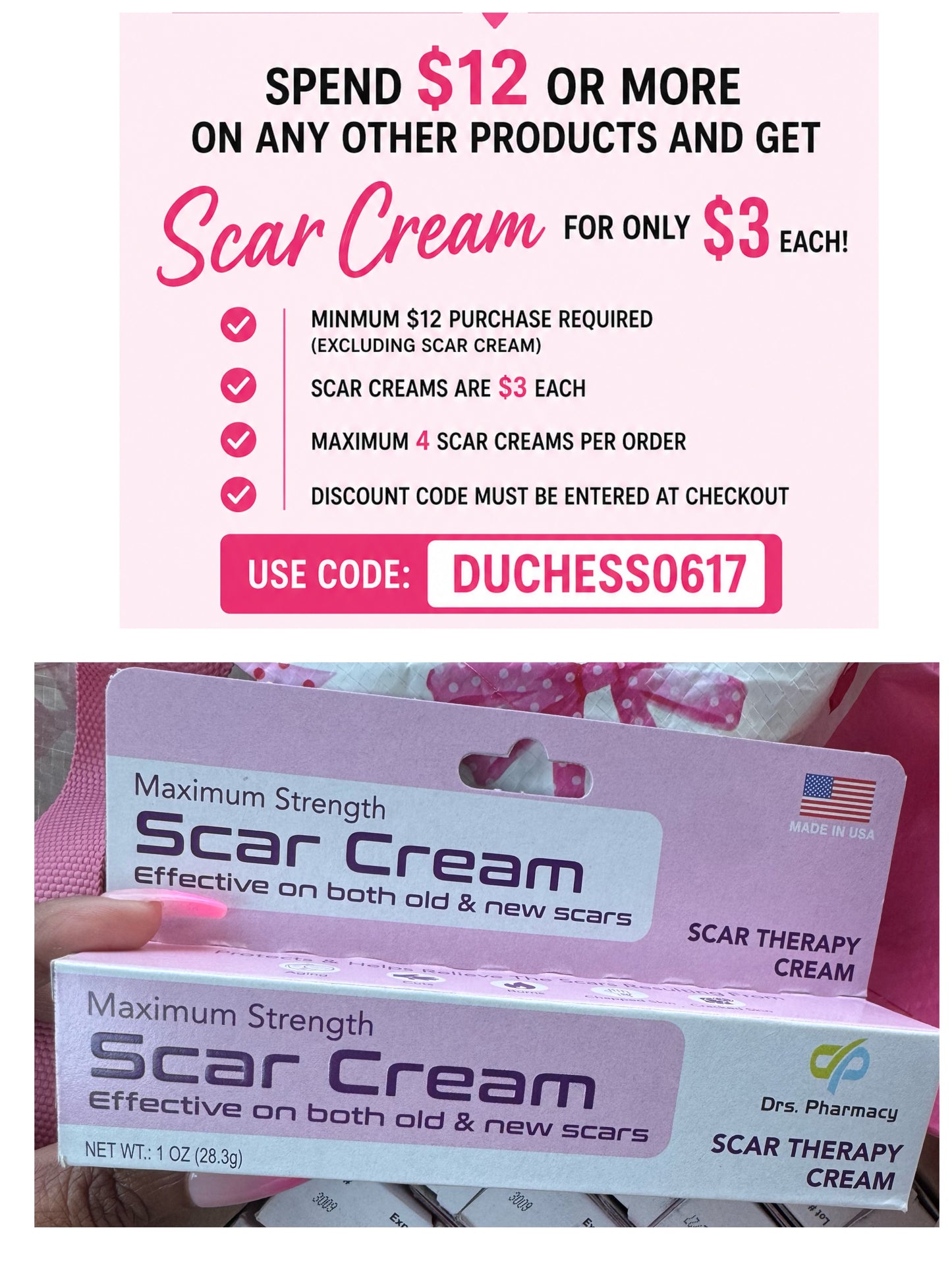 **Special Discount Code - Scar Cream